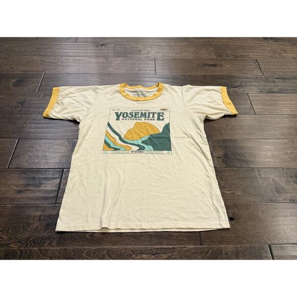 Parks Project Mens Beige Yellow Yosemite National Park Graphic Short Sleeve S - Picture 2 of 8